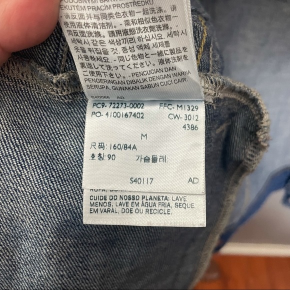 LEVI’S Jean Jacket Stretch Denim Button-front Medium DIY project - Picture 5 of 7